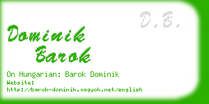 dominik barok business card